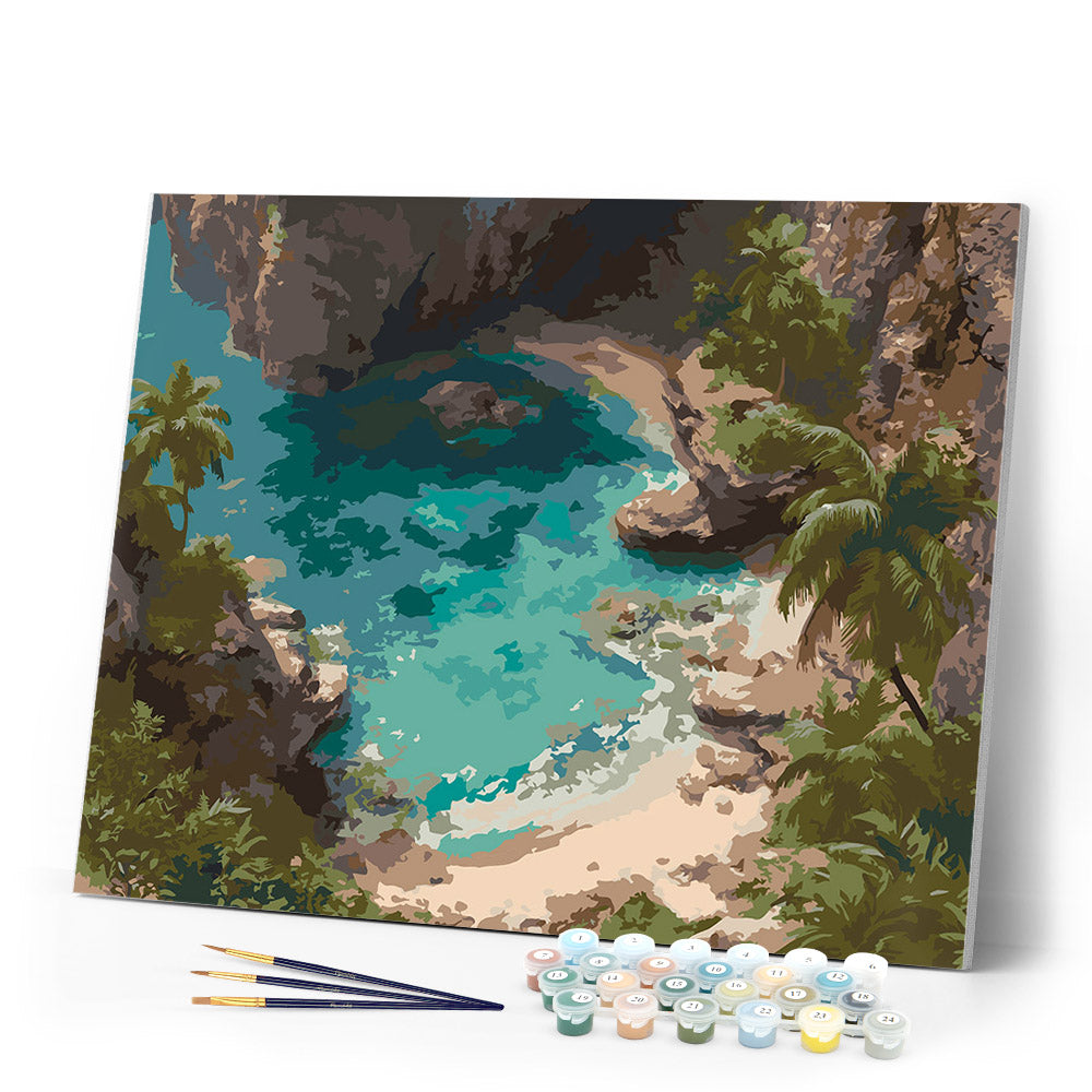 Paint by numbers kit The Hidden Cove Figured'Art