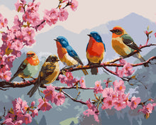 Load image into Gallery viewer, Paint by numbers kit The Band of Songbirds Figured'Art
