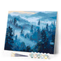 Paint by numbers kit Mist in the Pines Figured'Art