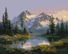 Load image into Gallery viewer, Paint by numbers kit Alpine Lake Figured'Art