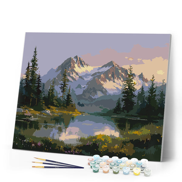 Paint by numbers kit Alpine Lake Figured'Art