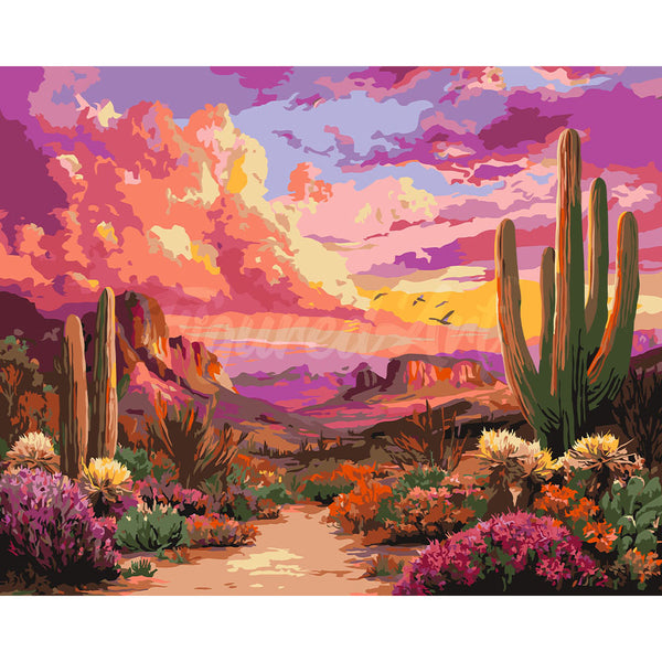 Cactus Valley at Sunset