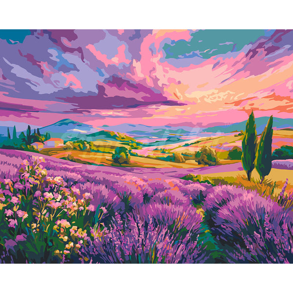 Lavender Hills at Sunset