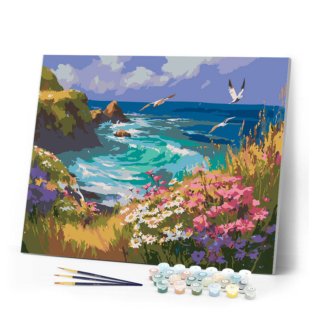 Paint by numbers kit Oceanview in Bloom Figured'Art