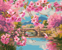 Load image into Gallery viewer, Paint by numbers kit Cherry Blossom Bridge Figured'Art