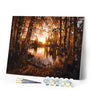 Paint by numbers kit Golden Birch Lake Figured'Art