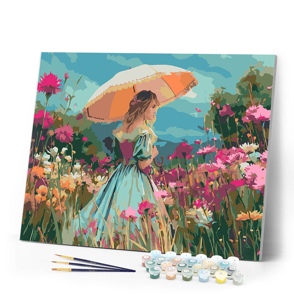 Paint by numbers kit Lady of the Wildflowers Figured'Art