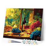 Paint by numbers kit Wine Bottle and Grapes Figured'Art