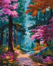 Load image into Gallery viewer, Paint by numbers kit Blooming Forest Trail Figured'Art