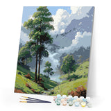 Paint by numbers kit Misty Valley Figured'Art