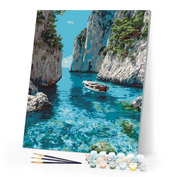 Paint by numbers kit Peaceful Blue Cove Figured'Art