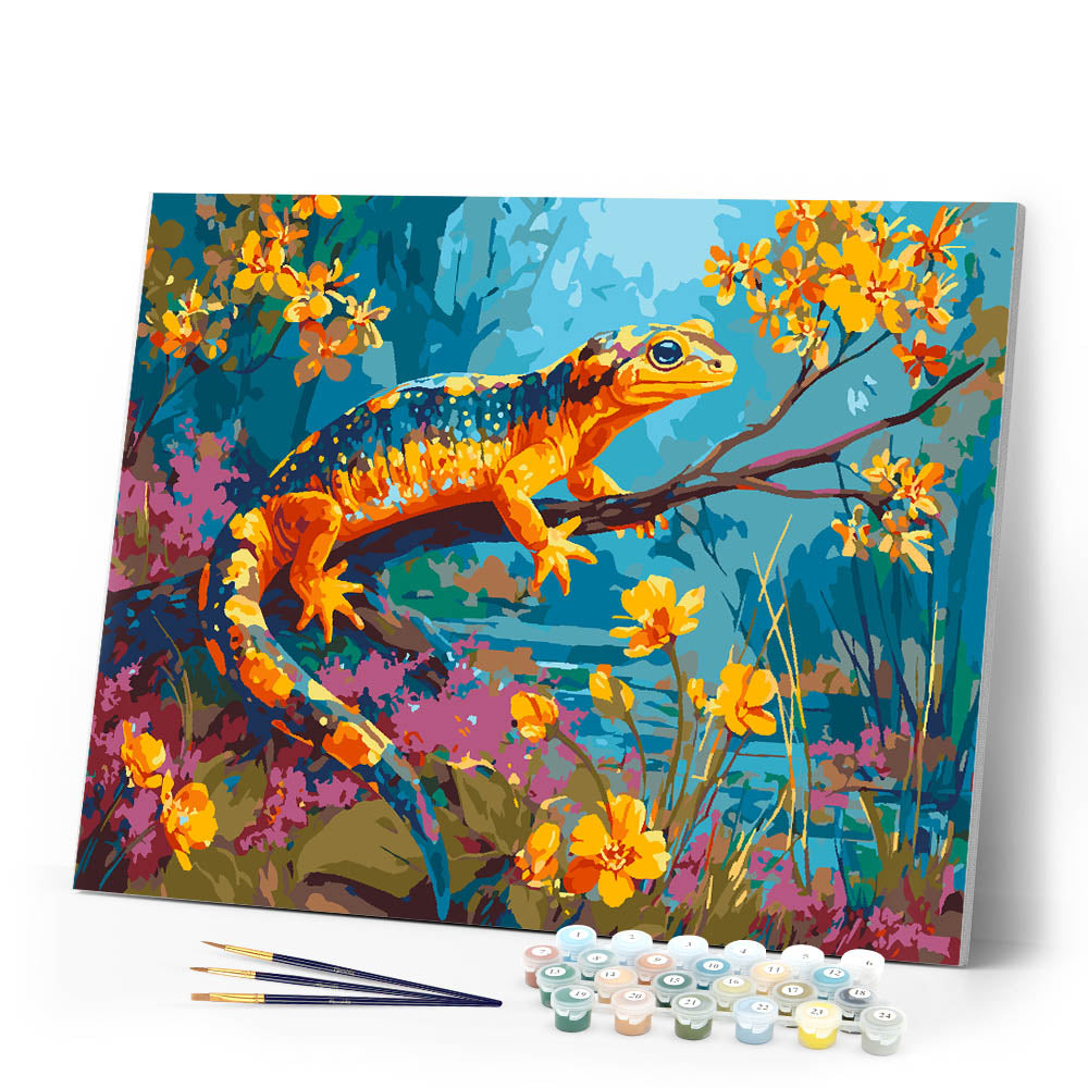 Paint by numbers kit Golden Salamander Figured'Art