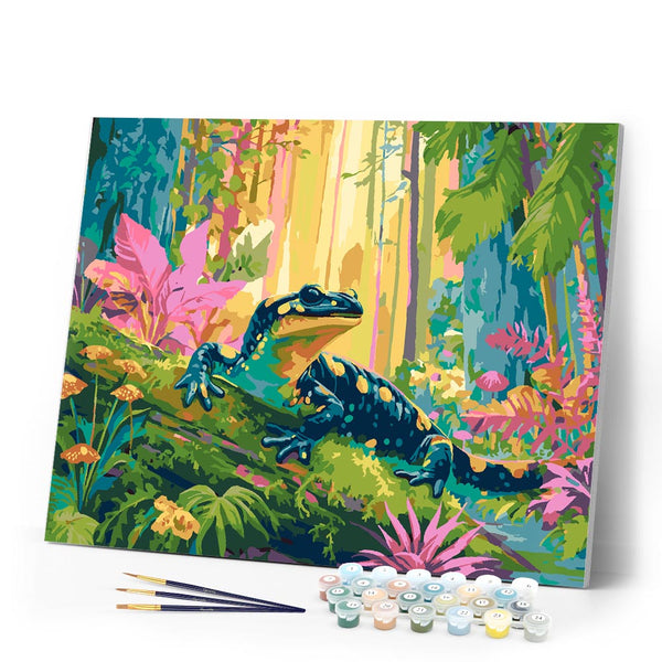 Paint by numbers kit Woodland Salamander Figured'Art