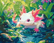 Load image into Gallery viewer, Paint by numbers kit for adults Swimming Axolotl Figured'Art