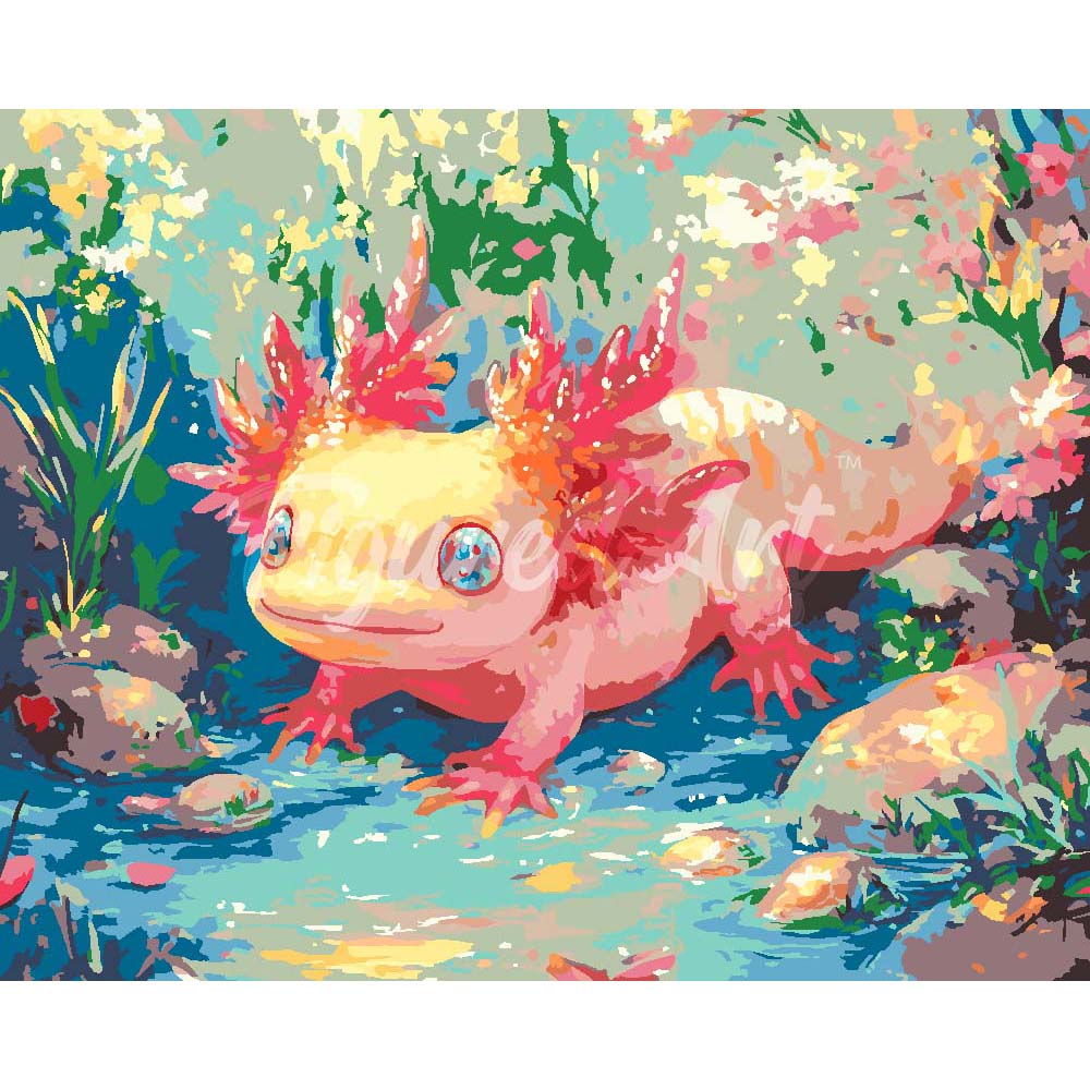Sunbathing Axolotl