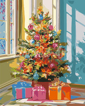 Load image into Gallery viewer, Paint by numbers kit Bright Christmas Tree Figured'Art
