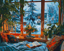 Load image into Gallery viewer, Paint by numbers kit Cozy Winter Evening Figured'Art