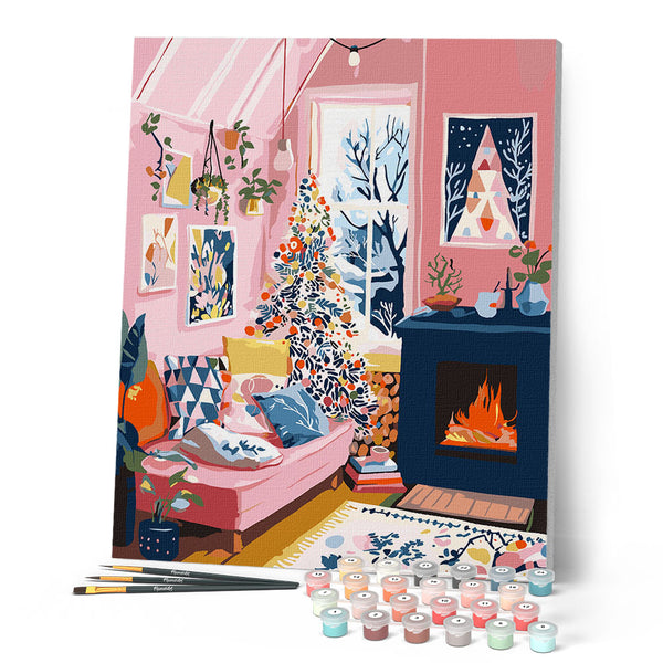 Paint by numbers kit Artistic Holiday Corner Figured'Art
