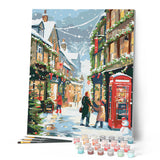 Paint by numbers kit British Holiday Street Figured'Art