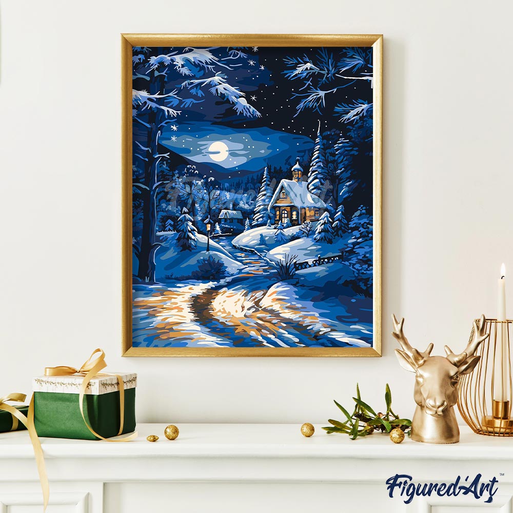Moonlight Winter Cottage