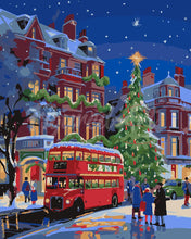 Load image into Gallery viewer, Paint by numbers kit London Christmas Street Figured'Art