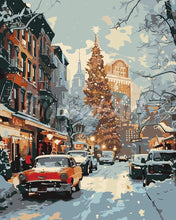 Load image into Gallery viewer, Paint by numbers kit New York Winter Street Figured'Art