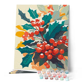 Paint by numbers kit Snowy Holly Figured'Art
