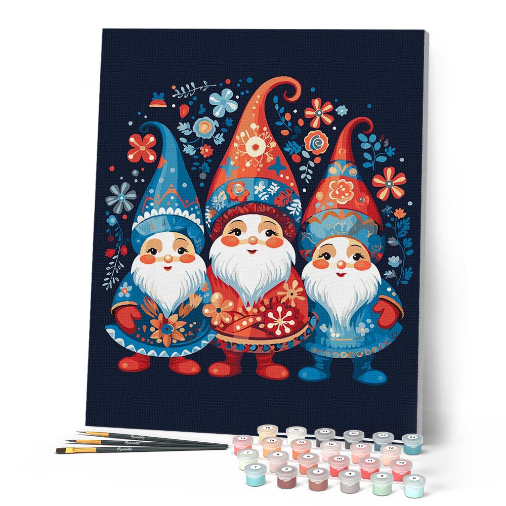 Paint by numbers kit Gnome Trio Figured'Art