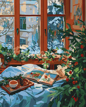 Load image into Gallery viewer, Paint by numbers kit Cozy Winter in Bed Figured'Art