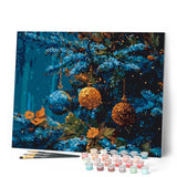 Paint by numbers kit Blue Fir & Baubles Figured'Art