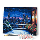 Paint by numbers kit Winter Balcony Figured'Art