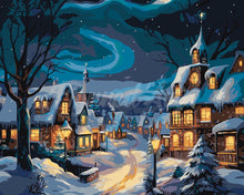 Load image into Gallery viewer, Paint by numbers kit Starry Christmas Village Figured'Art