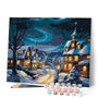 Paint by numbers kit Starry Christmas Village Figured'Art