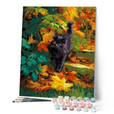 Paint by numbers kit for adults Black Cat in Fall Figured'Art
