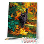 Paint by numbers kit for adults Black Cat in Fall Figured'Art