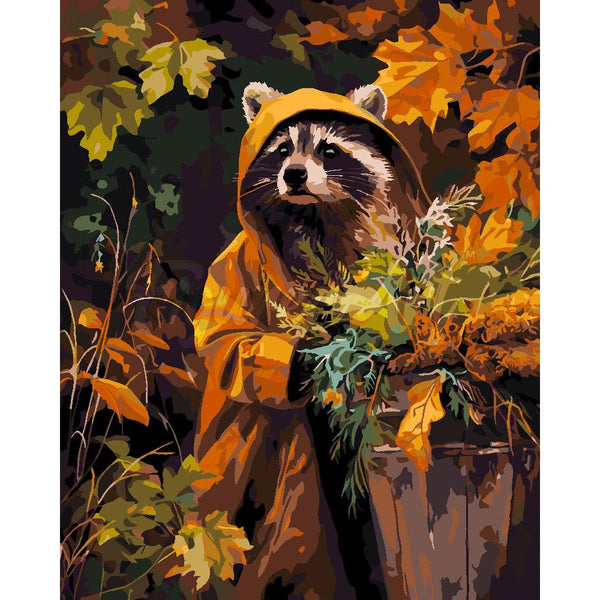 Raccoon in Raincoat
