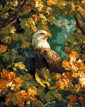 Load image into Gallery viewer, Paint by numbers kit Eagle Among Golden Leaves Figured'Art