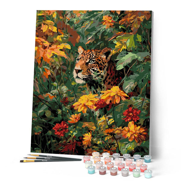 Paint by numbers kit Leopard in Fall Figured'Art