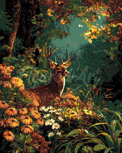 Load image into Gallery viewer, Paint by numbers kit Deer Among Fall Blooms Figured'Art