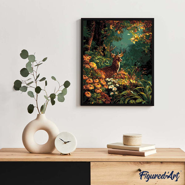 Deer Among Fall Blooms