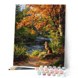 Paint by numbers kit Red Fox by River Figured'Art
