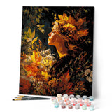 Paint by numbers kit Lady of Golden Foliage Figured'Art