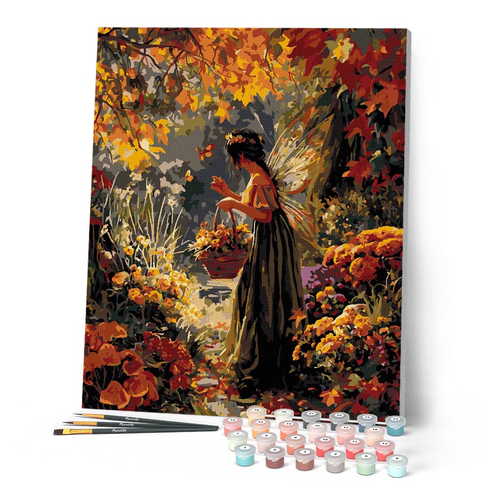 Paint by numbers kit Fairy of Fall Garden Figured'Art