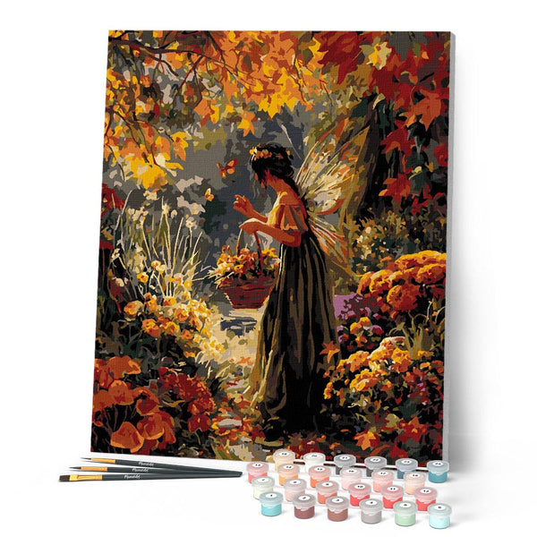 Paint by numbers kit Fairy of Fall Garden Figured'Art