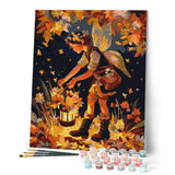 Paint by numbers kit Cute Fall Fairy Figured'Art