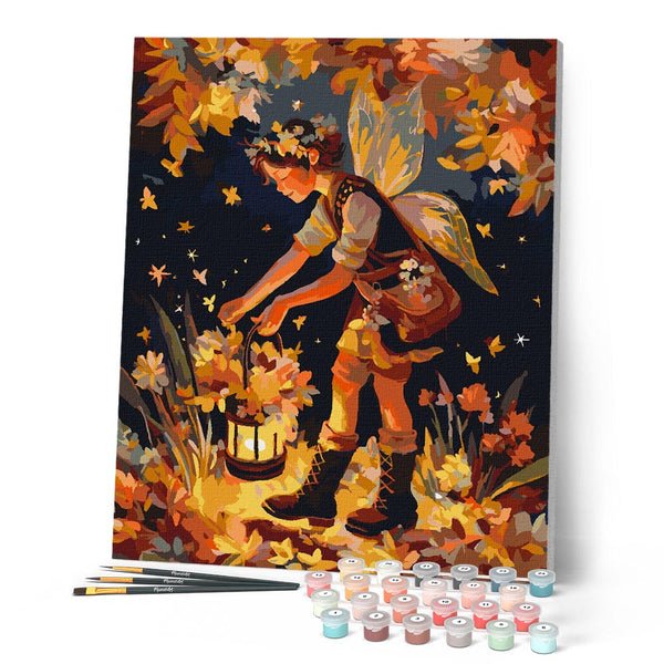 Paint by numbers kit Cute Fall Fairy Figured'Art