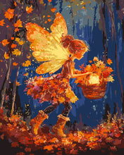 Load image into Gallery viewer, Paint by numbers kit The Leaf Collector Fairy Figured'Art