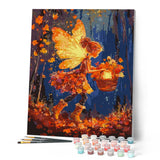 Paint by numbers kit The Leaf Collector Fairy Figured'Art