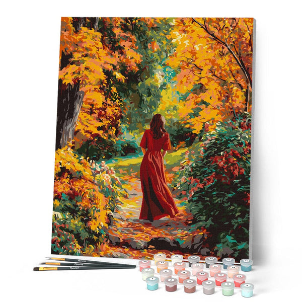 Paint by numbers kit Lady in Red Figured'Art