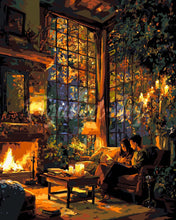 Load image into Gallery viewer, Paint by numbers kit Cozy Fall Evening Figured'Art